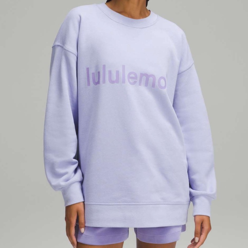 lululemon perfectly oversized crew graphic 💜 - Picture 1 of 2